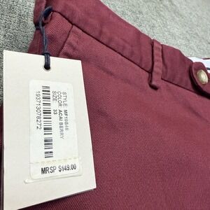 Peter Millar Soft Touch Twill Pants Men's 33 Açai Berry Stretch Pima Cotton NWT